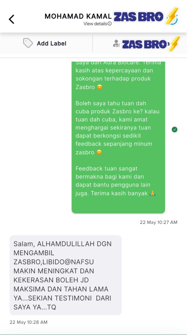 Testimoni WhatsApp Mohamad Kamal